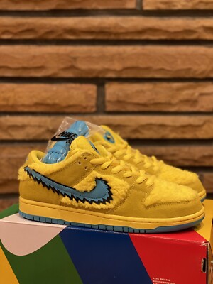 Grateful Dead x Nike SB Dunk Low Opti Yellow Size 8.5 | eBay