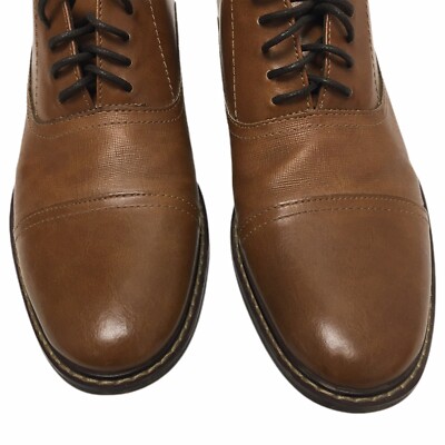 Enzo Feldini Cognac Brown Leather Casual Dress Shoes Men  display picture 2