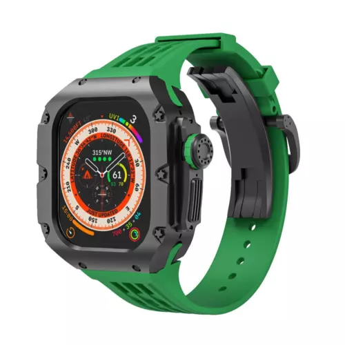 Titanium Alloy Case+Silicone Strap MOD KIT For Apple Watch Ultra /Ultra 2 3 49mm - Picture 32 of 44