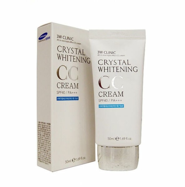 3W Clinic Crystal Whitening Cc Cream Spf 50 Pa+++ No.2 Natural Beige (8809331314204)