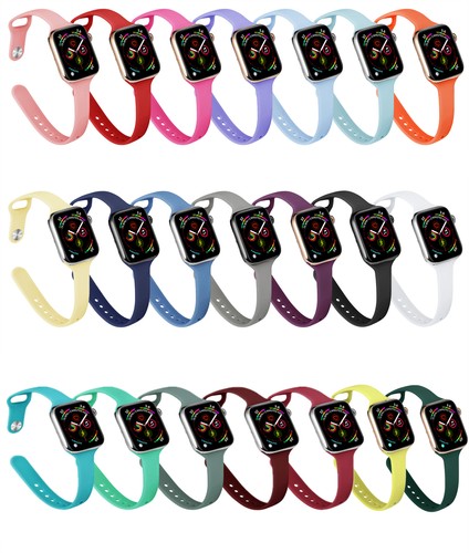 Correa delgada suave de goma de silicona para Apple Watch iWatch Series 7 6 5 4 3 2 1 - Imagen 6 de 70