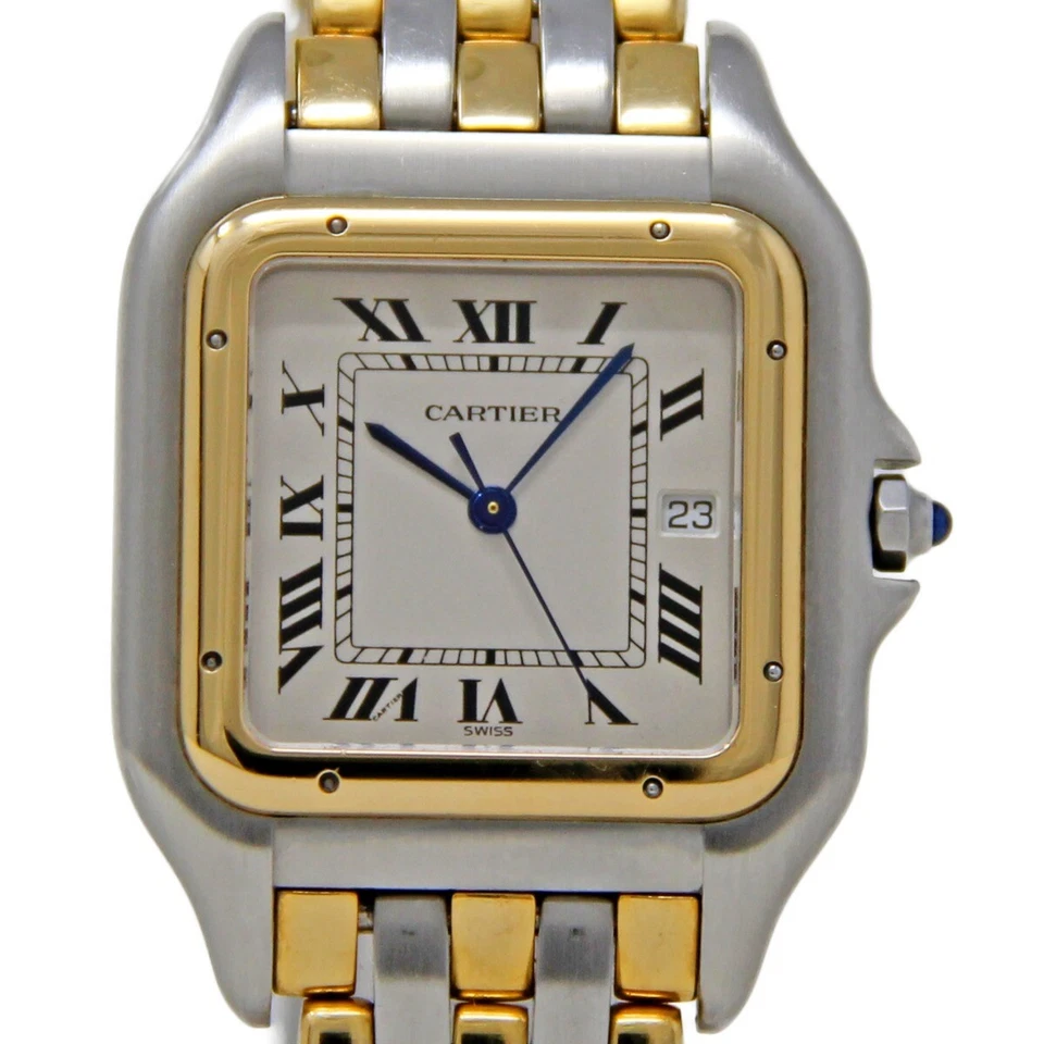 Cartier Panthere 29mm Steel & THREE -ROW GOLD 83957 Quartz 2YEARWARRANTY #1361-2
