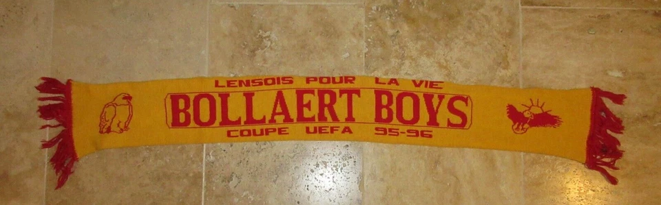 Echarpe BOLLAERT BOYS Coupe UEFA 1995 1996 vintage double face supporter LENS - Photo 1/1