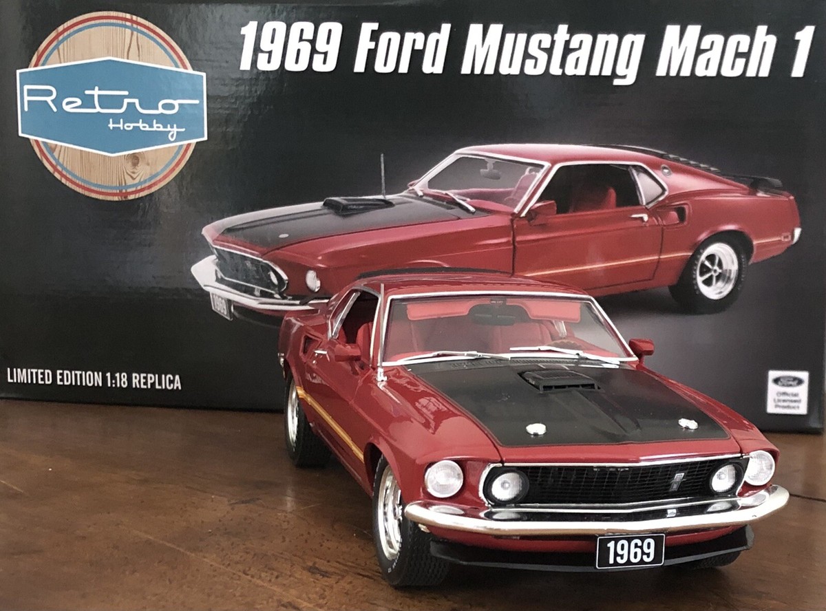 ミニカー American Muscle 1969 Mustang Mach 1 1/18 American Muscle 1:18 1969 Ford Mustang Mach 1, Metallic Blue