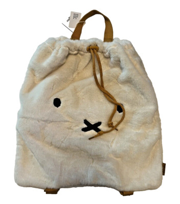 NEW Nijntje MIFFY Face Plush Drawstring Gym Bag Backpack