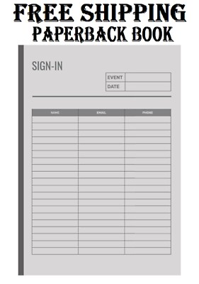 Sign In: Guest Event Register - Visitor Log book for Business - Office      
