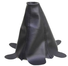 Black Wblack Stitch Vinyl Manual Shift Boot For 02-06 Acura Rsx