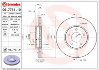 2X Brembo 09.7731.11 Bremsscheibe FüR Daimler Jaguar