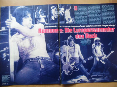 2x A4 RAMONES -- Bravo 28 x 21 cm Clipping B 194