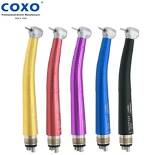US COXO Dental High Speed Handpiece Air Turbine Anti-retraction 4 Hole Colorful