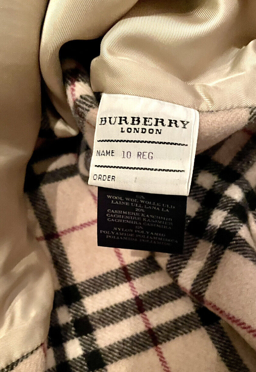 Burberry London Nova Plaid Short Coat Wool Cashme… - image 8