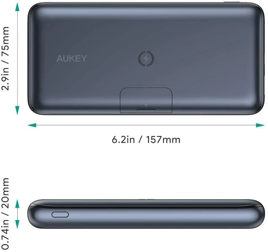 Banco de alimentación inalámbrico Aukey Basix Pro - 20000 mAh (PB-WL03) Foto 2 de 4