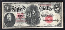 FR. 85 1907 $5 “WOODCHOPPER” LEGAL TENDER UNITED STATES NOTE VERY FINE+