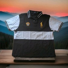 New Polo Ralph Lauren 2XB 2X Big Tall Black Gold Pony Polo Shirt NWOT
