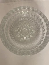 Large Crystal Star Of David Ashtray  Heavy 