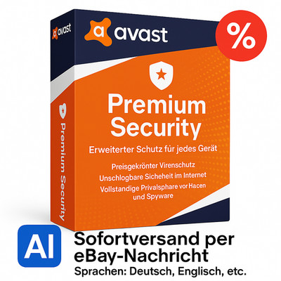 Avast Premium Security 2026 - 3 PC 2 Jahre - Sofort per eBay-Nachricht