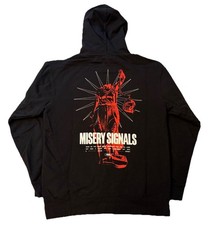 Mens Misery Signals Band Hoodie Pullover Black A Victim A Target Size M Rare