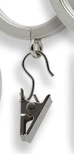 144 Piece Curtain Clips For Rings Heavy Duty brush nickel By Blasthome Luxury