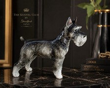 Estatuilla Schnauzer Shafford Japón de colección The Kennel Club grande de cerámica para perro estatua