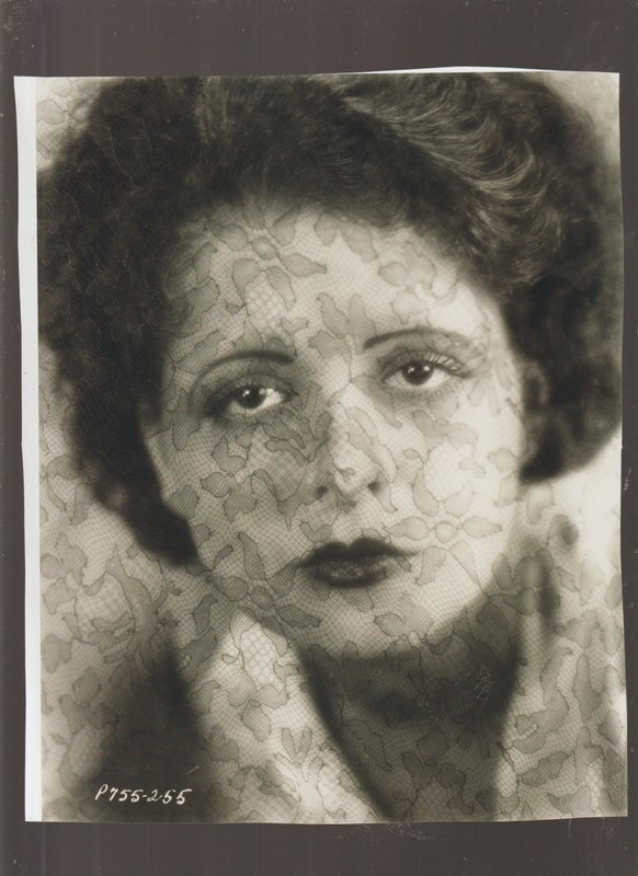 8X10- B&W-BOOK/MAG/PAPER PHOTO OF-CLARA BOW IN VEIL