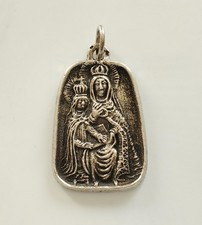 mamma stella antica grande medaglia vergine in argento firmata Toulhoat breton