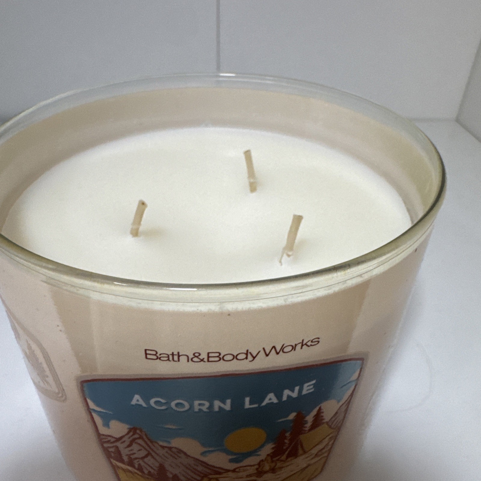 Bath & Body Works Acorn Lane (Cinnamon, Apples) 3 wick Candle w/Essential Oils