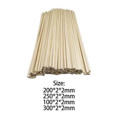 100x unbehandelte Holzstäbchen Woodcrafts Glatte lange Dübelleisten zum