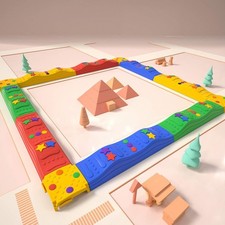 Kids Balance Beam Toddler Stepping Stones Max Load 220LBS 12 PCS Non-Slip Tex...