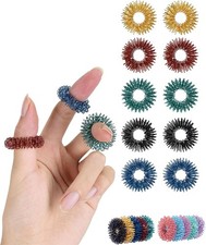 Mr. Pen- Spiky Sensory Rings, 10 Pack, Stress Relief Fidget Jewel Tones
