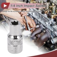 Schlagschrauber SteckschlüSsel Langlebig Werkzeug 25Mm 6-Punkt 7Mm FüR 1/4 Zoll