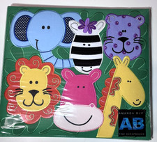 NEW Amanda Blu AB Fine Scrapbook 12x12 in Circus Zoo Animals Faces Album
