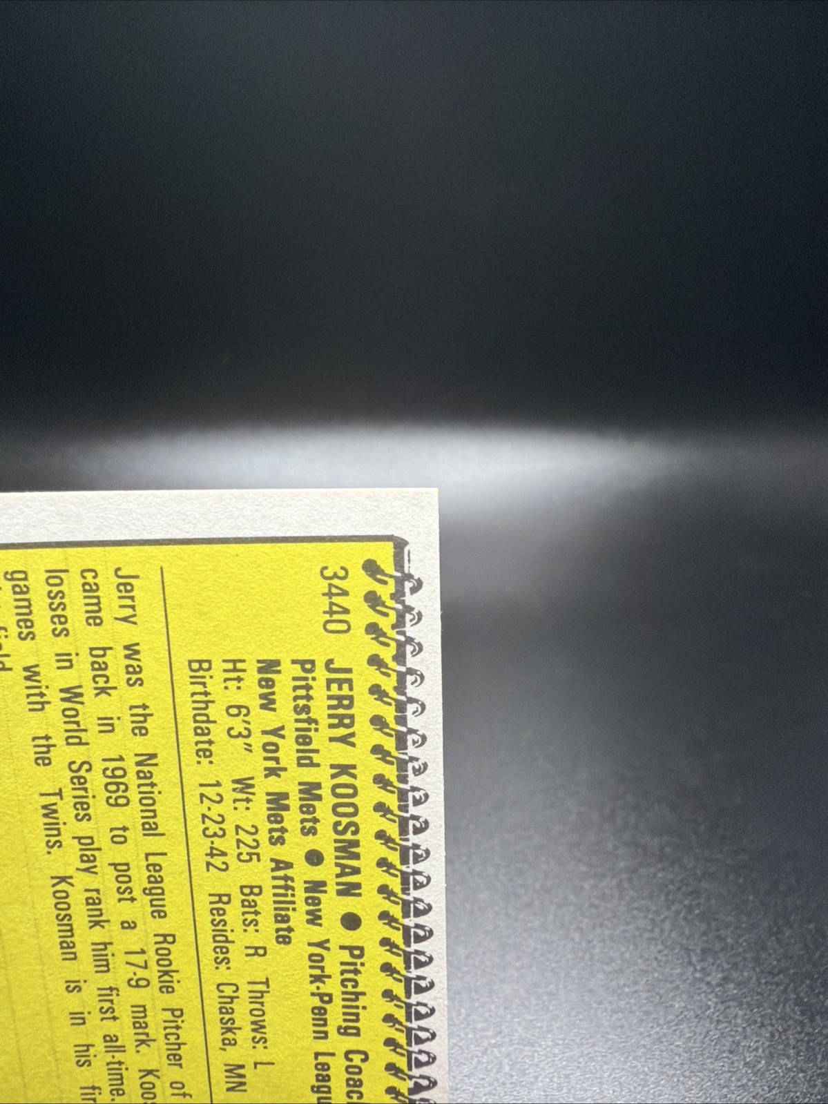 Jerry Koosman 1991 ProCards #3440  Pittsfield Mets Coach thumbnail 8