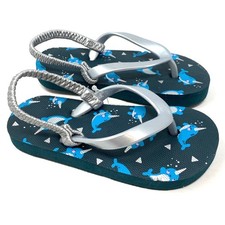 Cat Jack Toddler Boy's Sandals Blue Narwhal Toddler Size 7/8 M Water Beach NWT