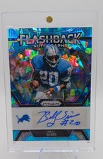 2023 Panini Prizm - Flashback Autographs Billy Sims #FA-BS Blue Ice Prizm /99...