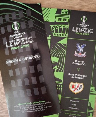 Crystal Palace - Rayo Vallecano Finale Programm + VIP Menükarte