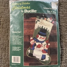 Bucilla Felt Sequin Beads Winter Pals Christmas Stocking Kit
