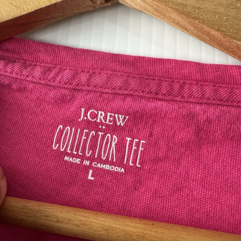J. Crew Factory Women's "Flamingo w Pineapple" Collector's T Shirt Pink Sz L - Image 3 of 4