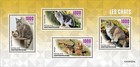 Central Africa - 2023 Cats, Bengal, Norwegian Forest - 4 Stamp Sheet - Ca230204a