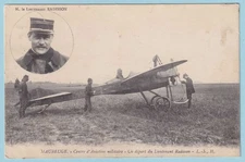 FRANCE AVIATION POST CARD - 1913 MONOPLANE AT MAUBEUGE MILITARY AIRPORT - B372