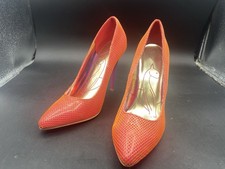 Baby Phat Jetta Purple Orange Mesh Pump Heels Size 8 M