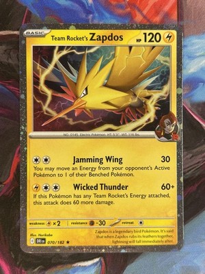 SV10: Destined Rivals #070/182 Team Rocket's Zapdos Cosmos Holo | eBay