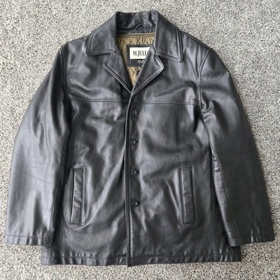 M.Julian Wilsons Mens Vintage Leather Jacket Brown Size XL Thinsulate Insulation