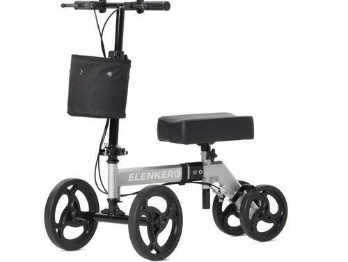 ELENKER YF-9002A STEERABLE DELUXE MEDICAL KNEE WALKER 10" - Scratch & Dent