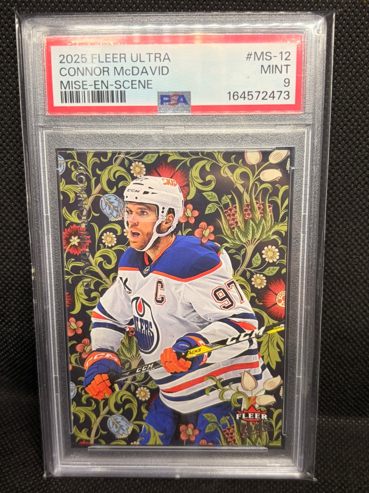 2025-26 Upper Deck Fleer Ultra - Mise-En-Scene Connor McDavid #MS-12 PSA 9 view 1