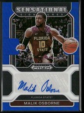 2022-23 Prizm Draft Picks Auto Malik Osborne #SS-MOS Blue Prizm /149 RC ROOKIE