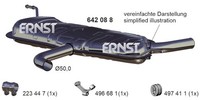 EndschalldäMpfer NachschalldäMpfer Ernst 642088 FüR Altea Seat Leon 5P1 1P1