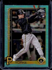 2025 Topps Chrome Nick Yorke RC Aqua Refractor Rookie #/199 Pirates