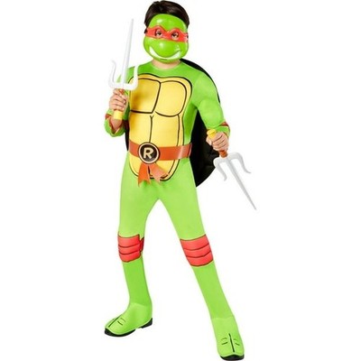 Raphael Child Padded Costume Ninja Turtle Size M 8-10 New With Tags