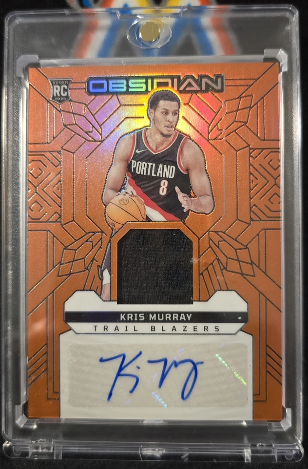 2023-24 Obsidian Kris Murray Rookie Auto Jersey Orange RC 17 /75 Trail Blazers - Image 3 of 4