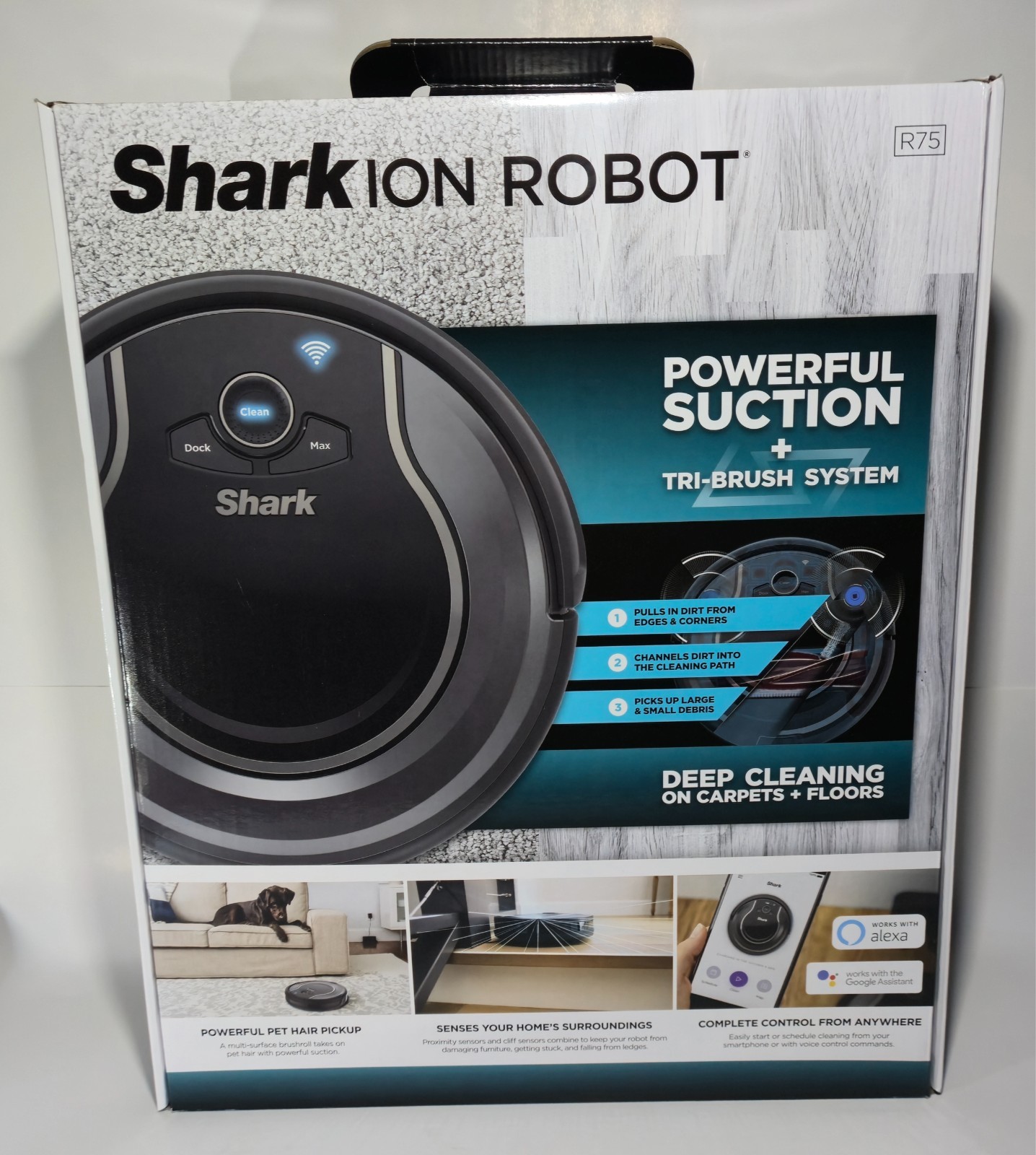 Shark Ion Robot Vacuum Cleaner R75/RV750 Ion Robot Wi-Fi Enabled, Brand New